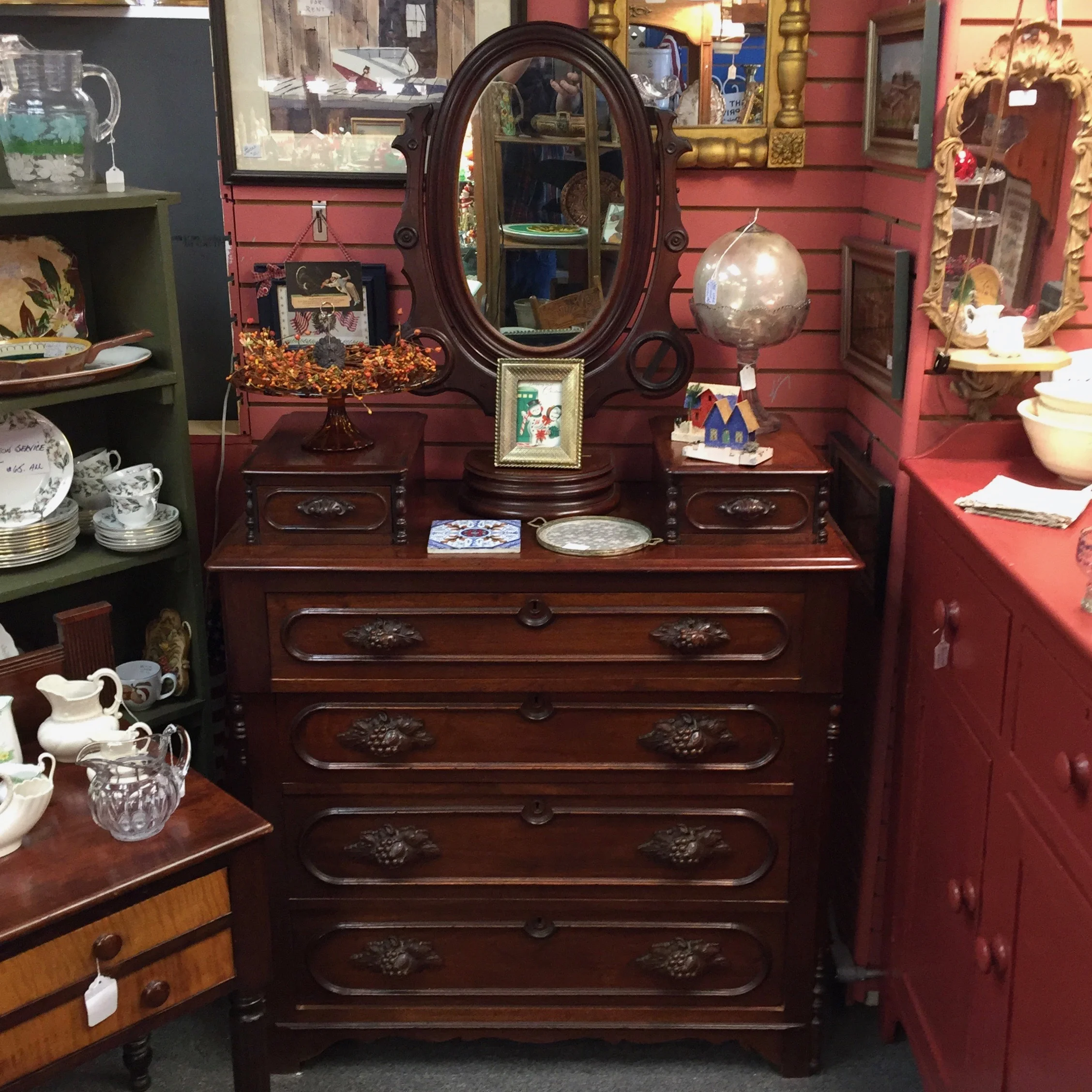 Victorian Dresser with Mirror