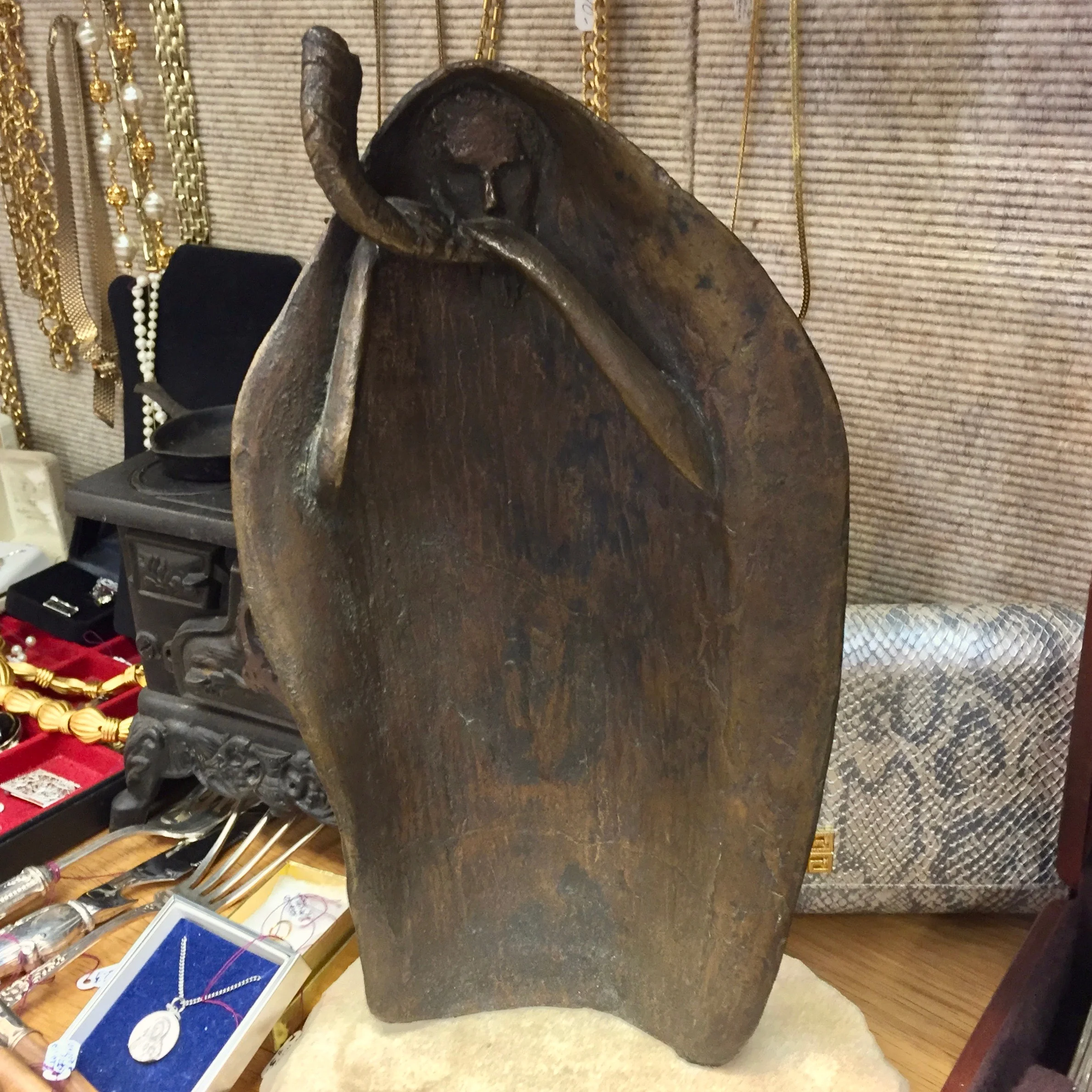 Bronze Sculpture on Marble Base, signed