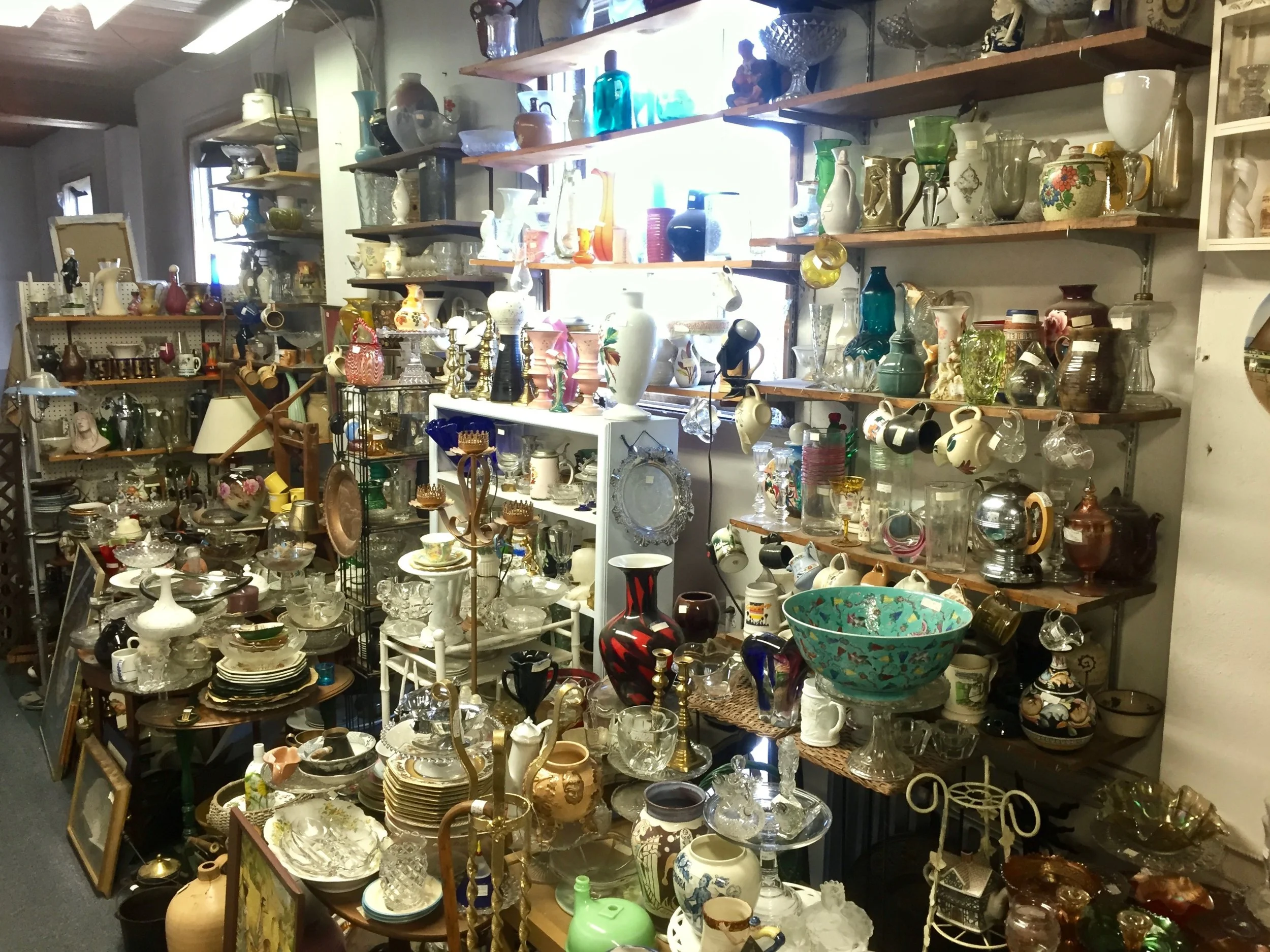 RICHARD'S WALL Richard has been buying and selling antiques for over four decades, and offers an eclectic assortment on the 2nd floor balcony of The Summit Antiques Center. Visit Richard's Wall at the top of the stairs for surprising and unusual finds. Thank you.