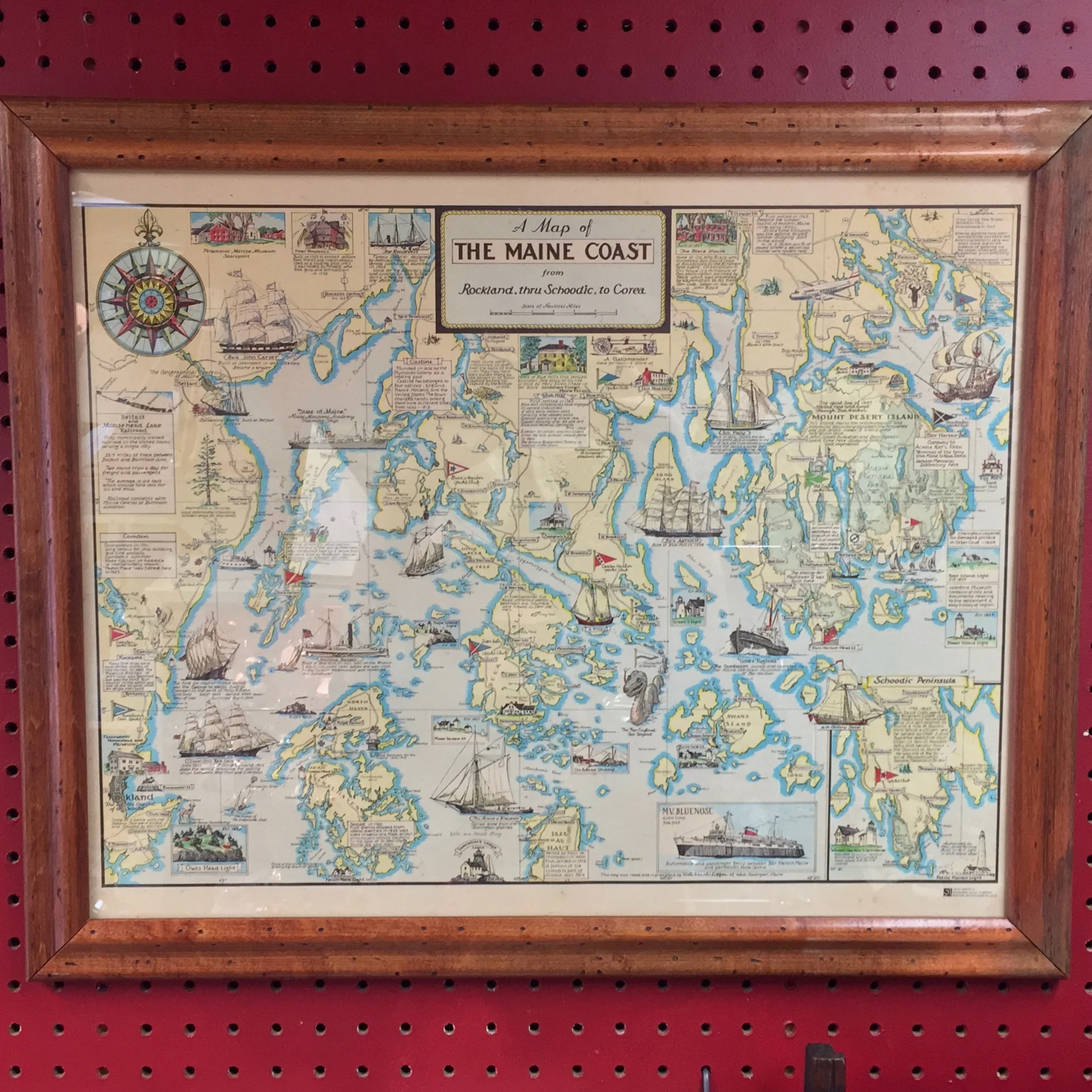 Pictorial Map, The Maine Coast, 1968