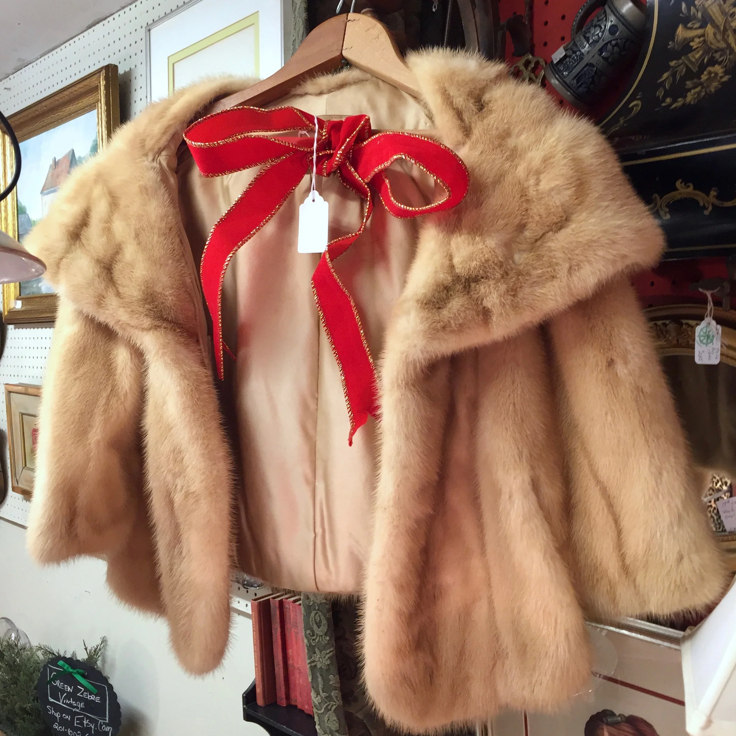 Natural Mink Couture Glam Cape