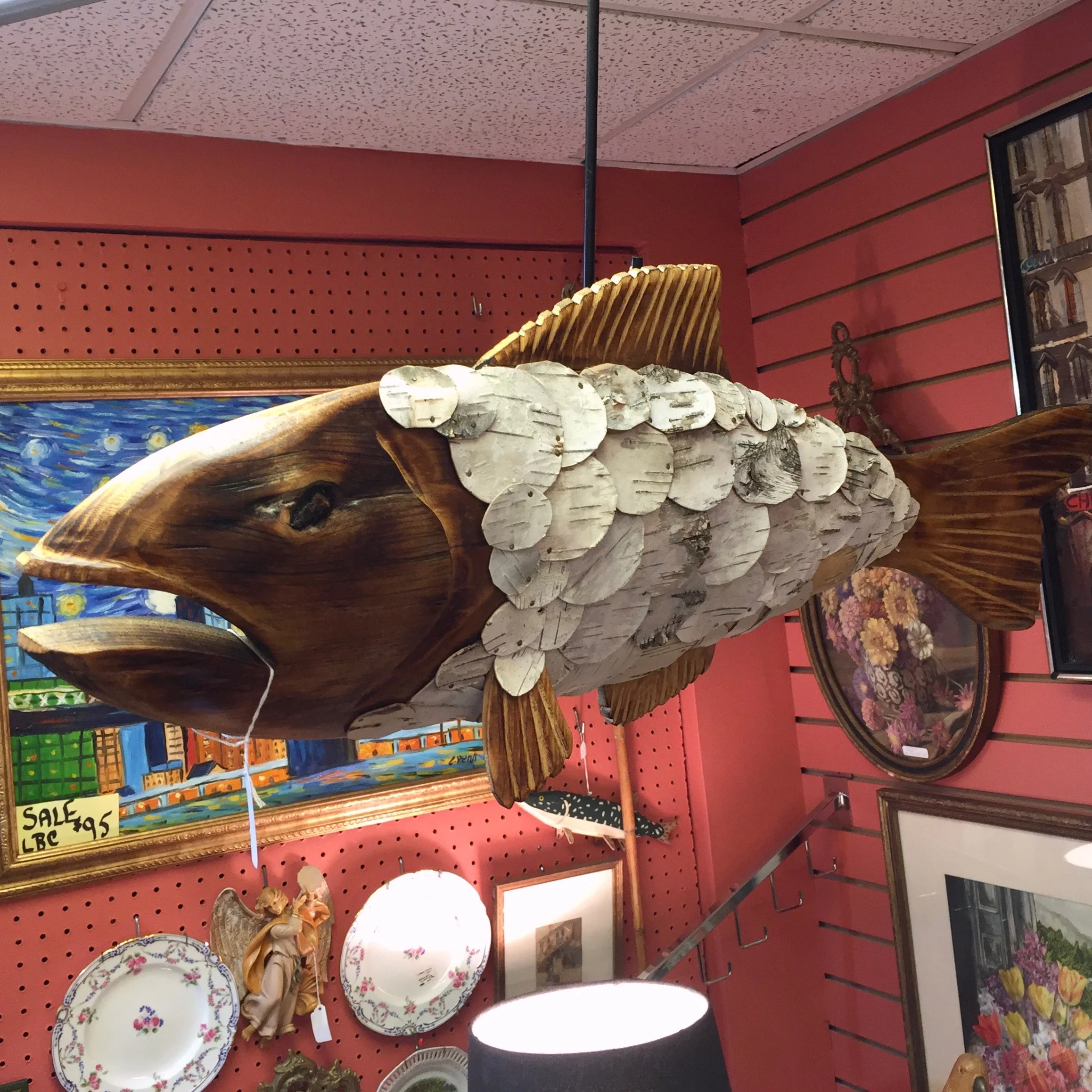 Fish Sculpture, Adirondack Artist, handmade