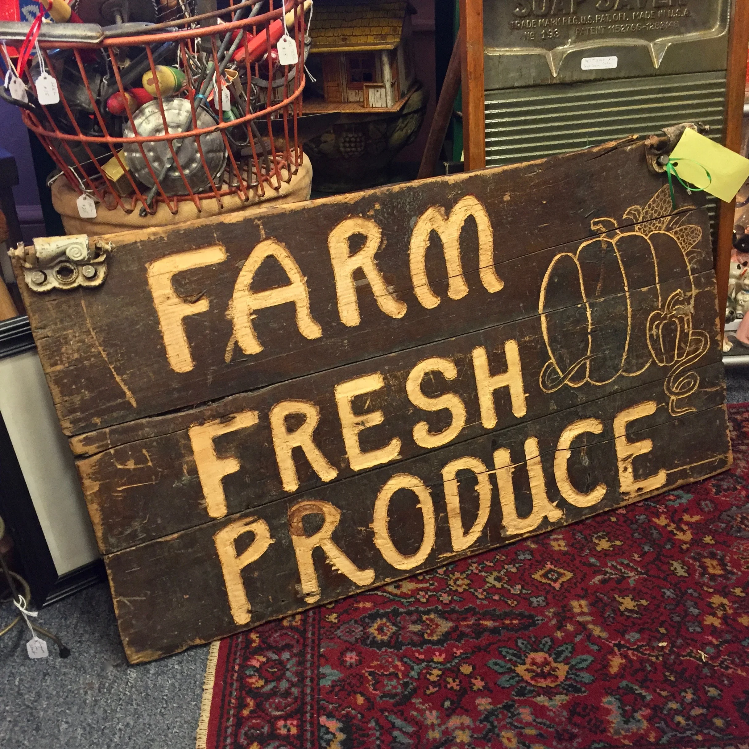Wooden Produce Sign