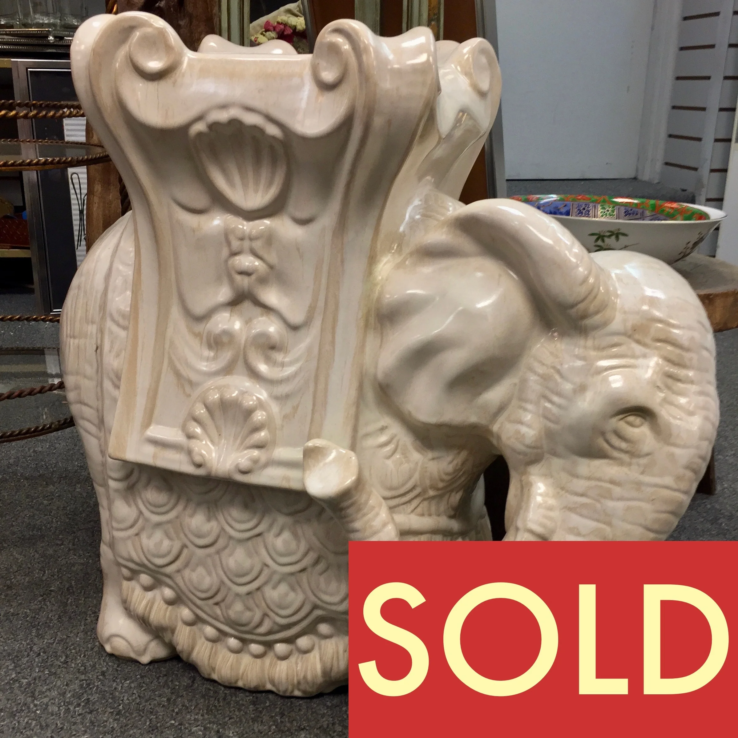 Elephant Garden Stool