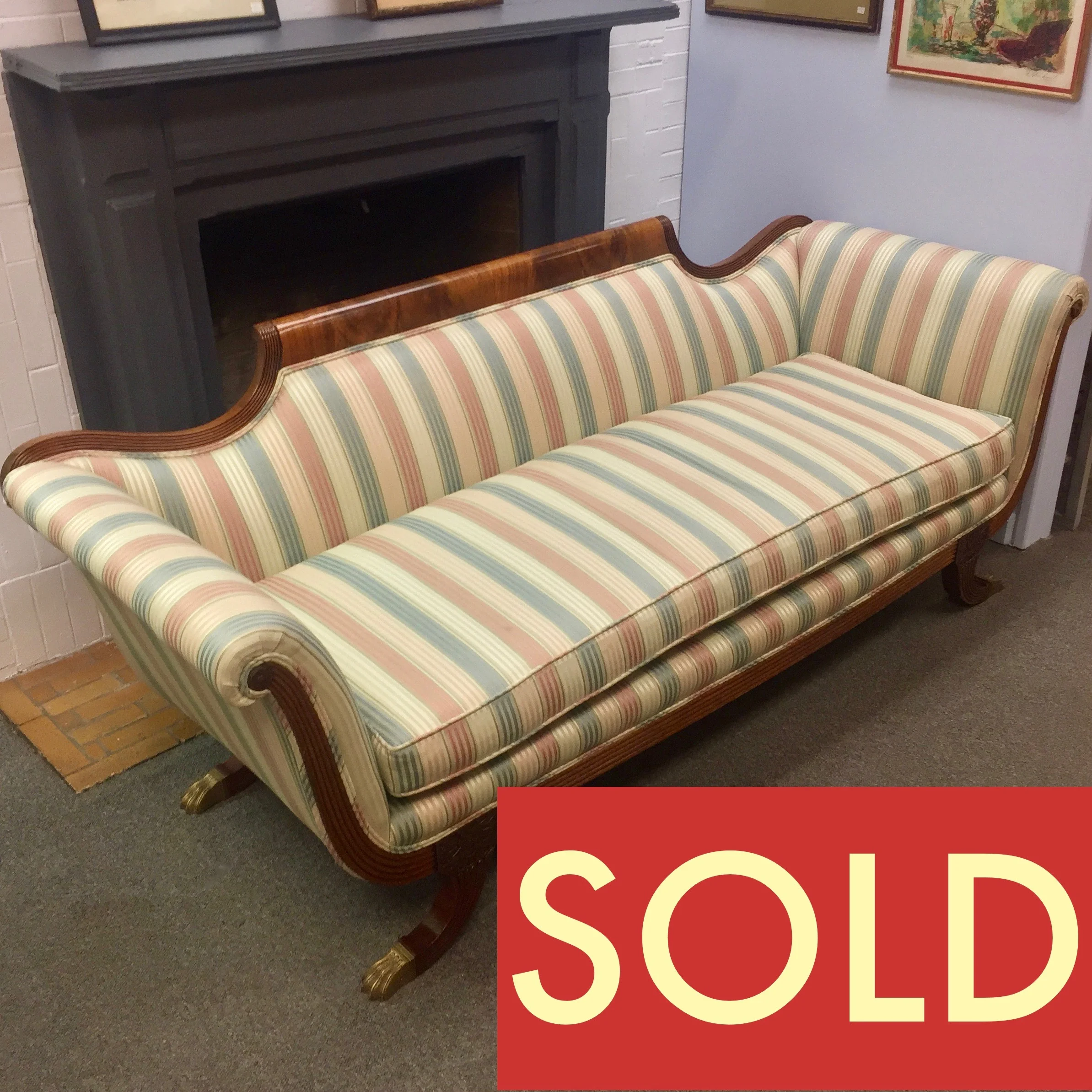 Duncan Phyfe Style Sofa