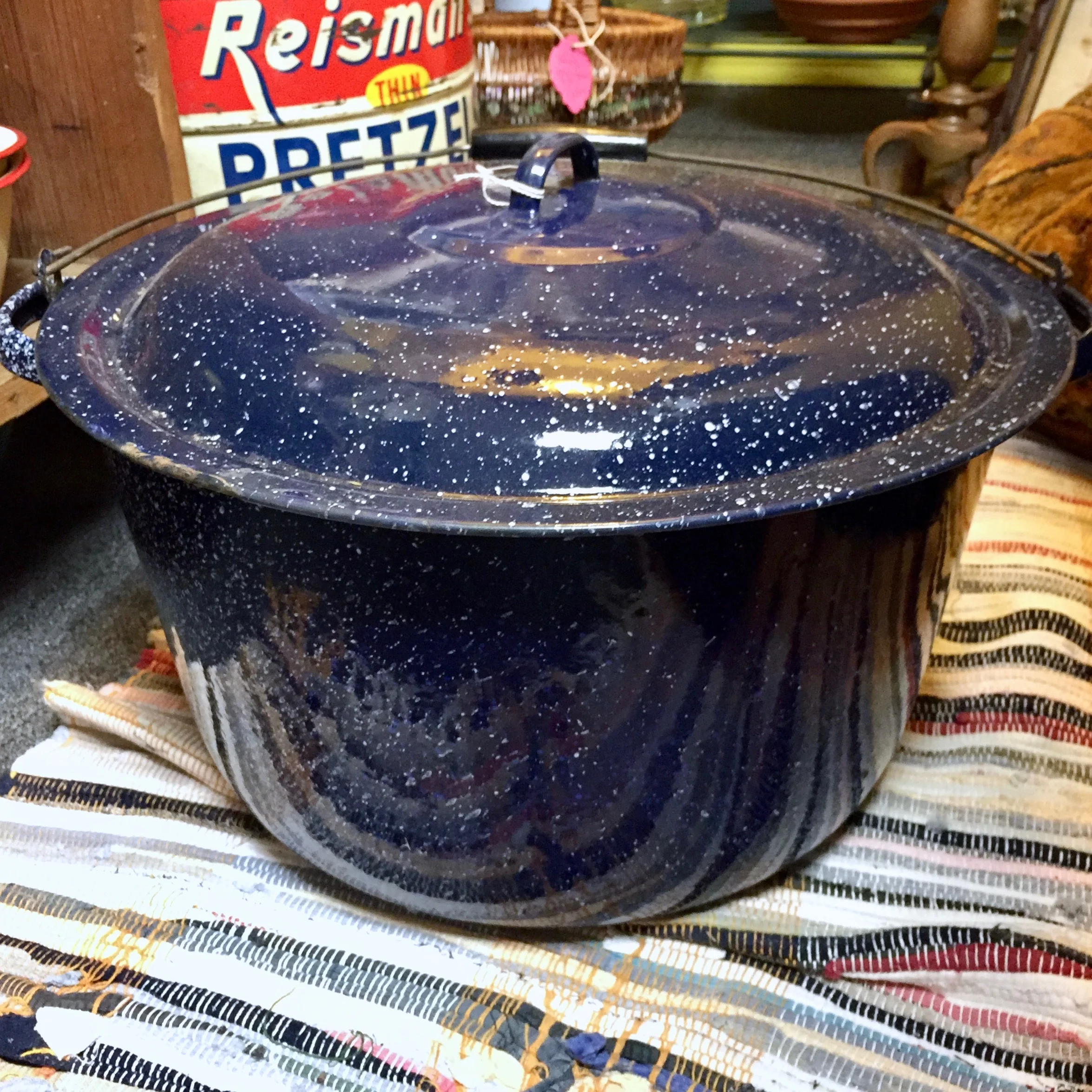 Vintage Enamel Lobster Pot