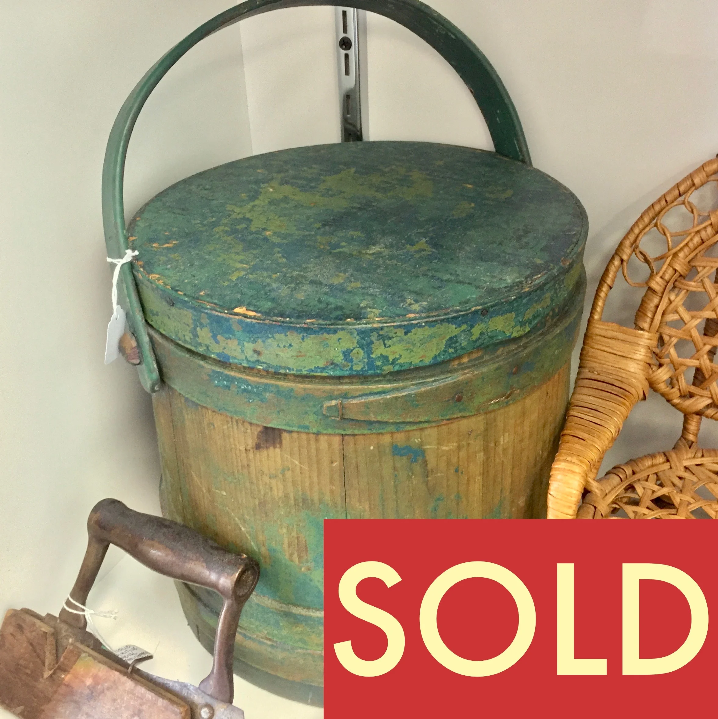 Primitive Painted Firkin