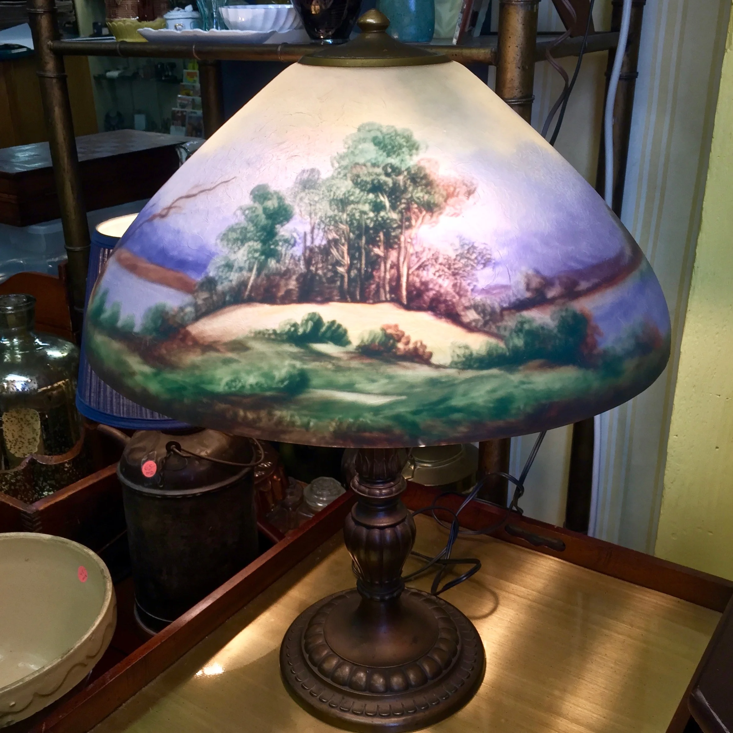 Reverse Painted Jefferson Table Lamp