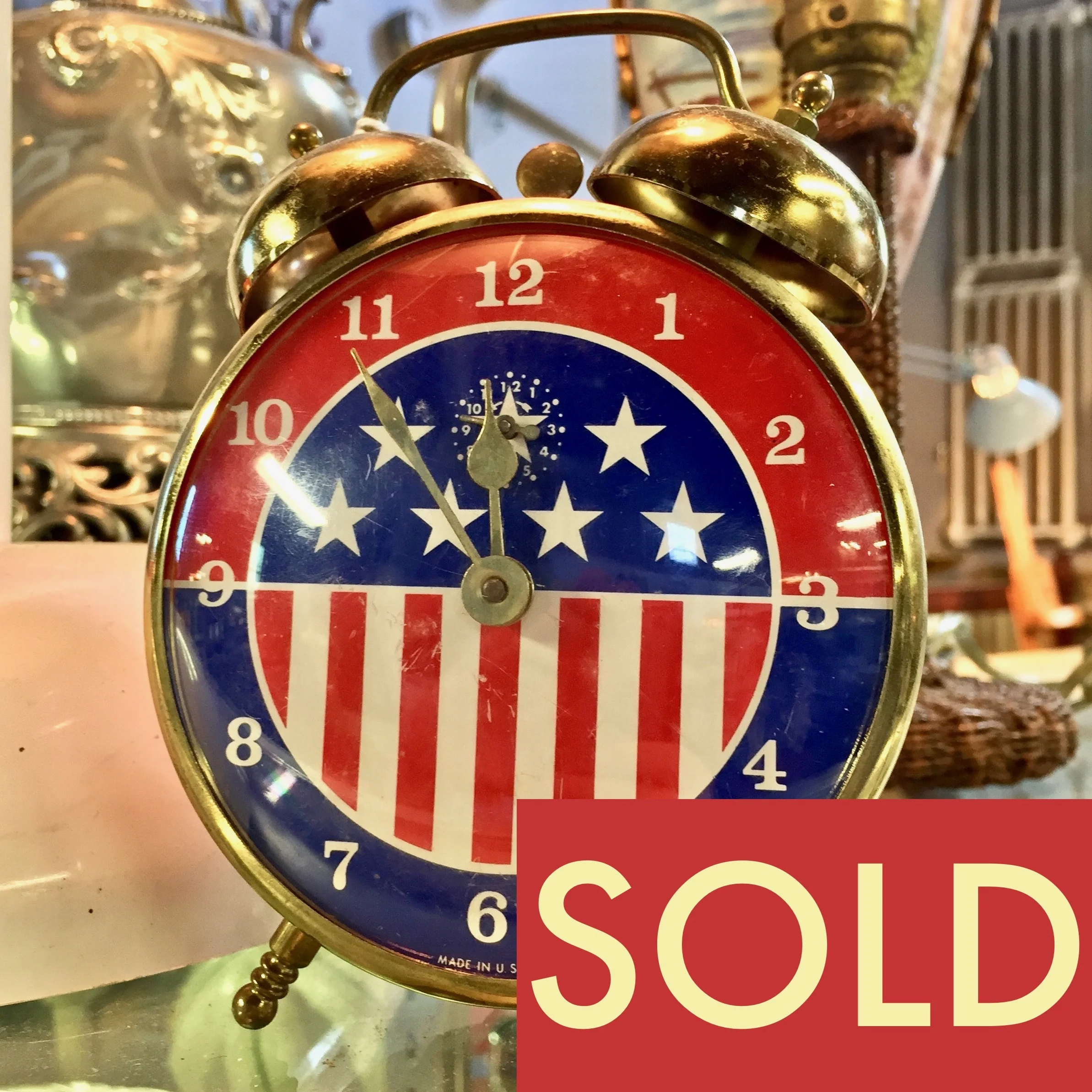 Vintage Patriotic Alarm Clock