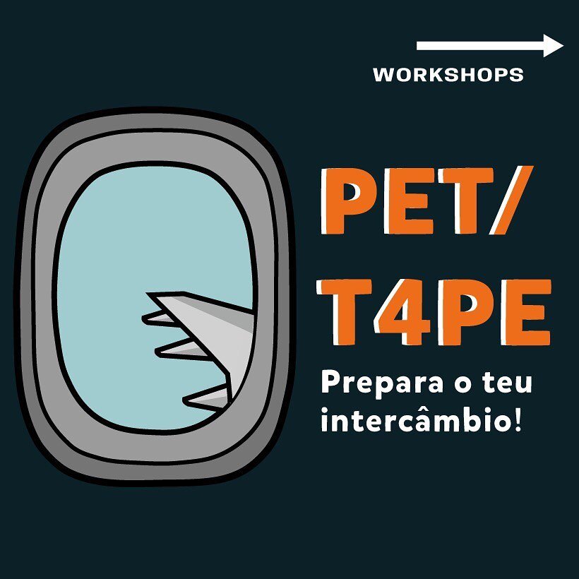 O PET/T4PE est&aacute; de volta! Dia 1 de maio n&atilde;o percas a oportunidade de esclarecer as tuas d&uacute;vidas, aprender sobre seguros de sa&uacute;de, reconhecimento acad&eacute;mico, ouvir traveling tips assim como relembrar deadlines e documentos importantes, entre outros t&oacute;picos! 

Consulta a lista de Workshops dispon&iacute;veis fazendo swype para a esquerda.

Inscreve-te na UpEvents da AEFML!