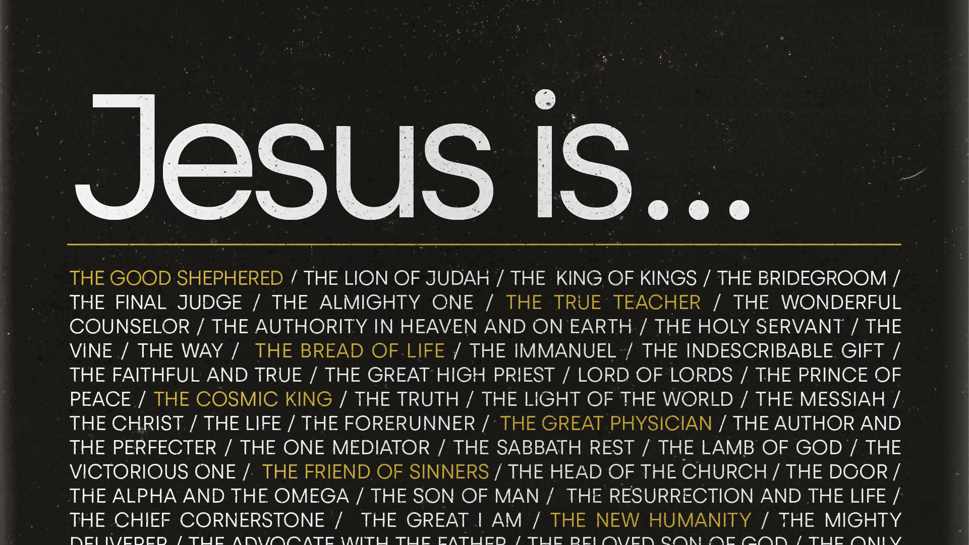 Jesus Is the True Teacher