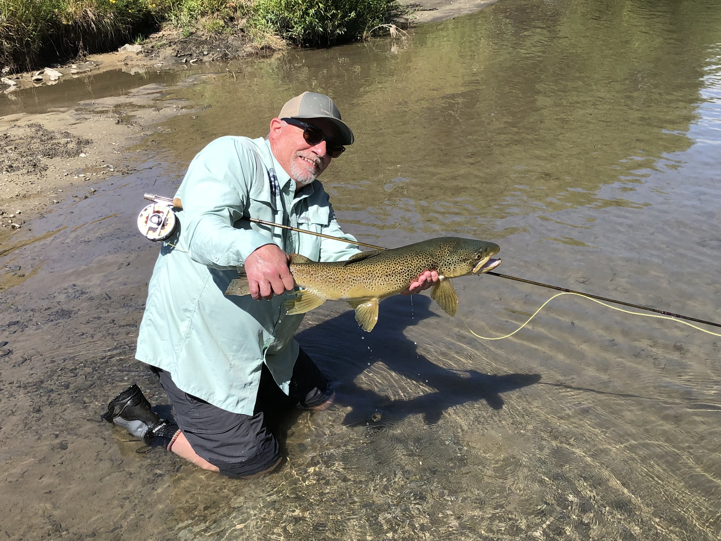 J’s 28 inch brown (caught on his 59th birthday!)