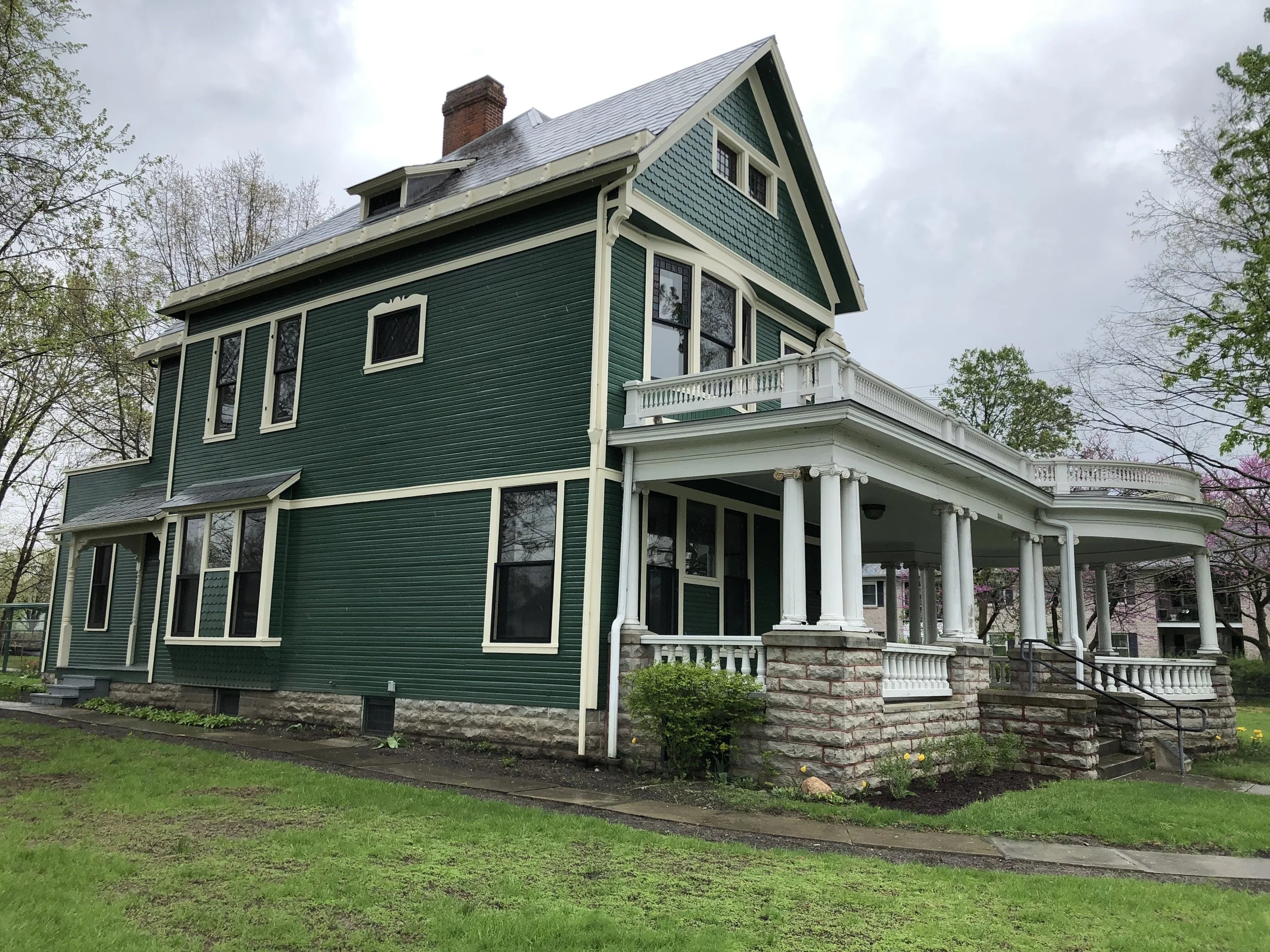 Warren G. Harding’s home in Marion, Ohio. It is closed for refurbishing but I braved the rain and cold to get this picture…just for you.