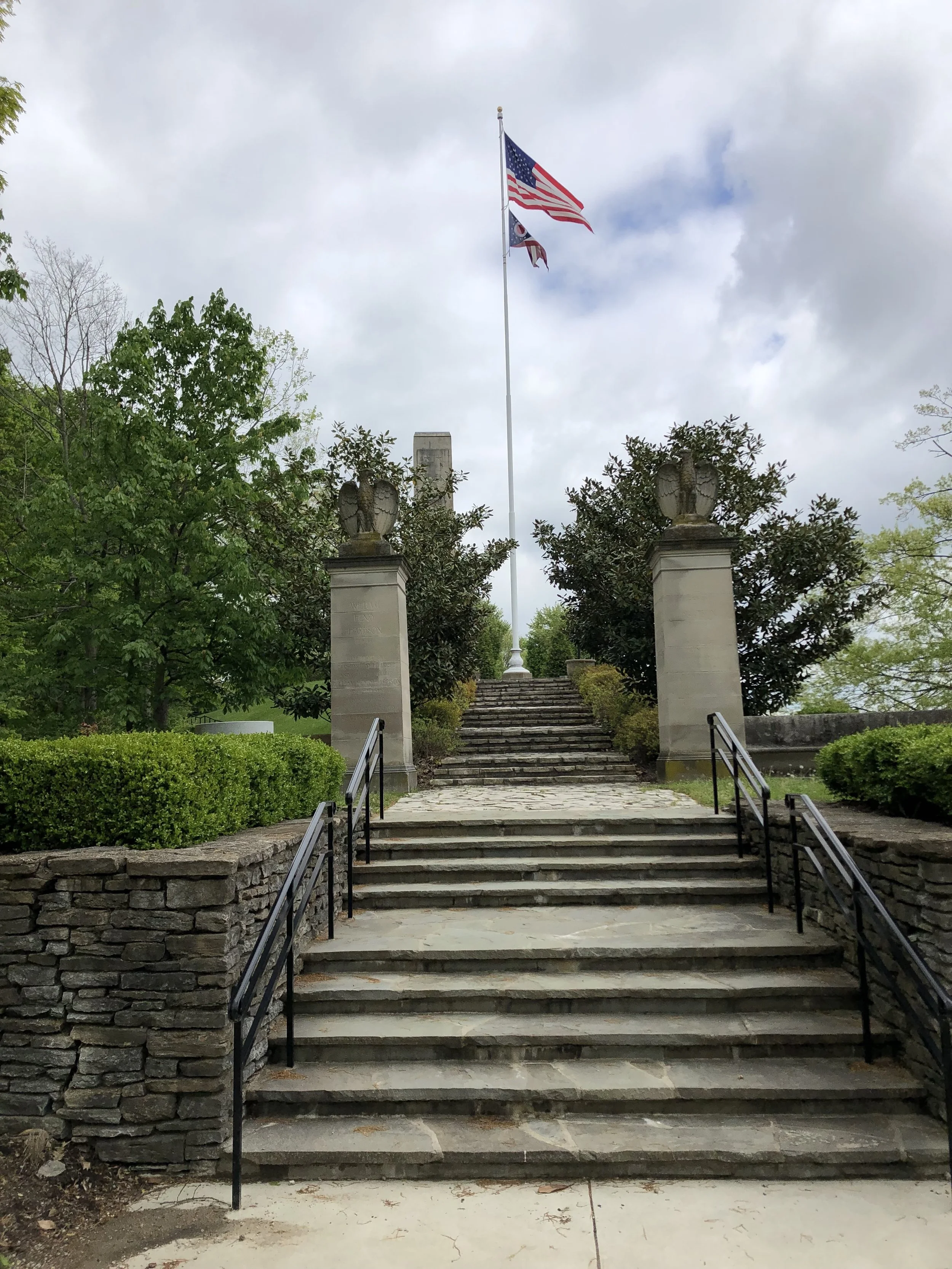 William Henry Harrison’s tomb at North Bend, Ohio. You will recall that Harrison died after only a month in office. This site is way out of the way but it’s a lovely spot.