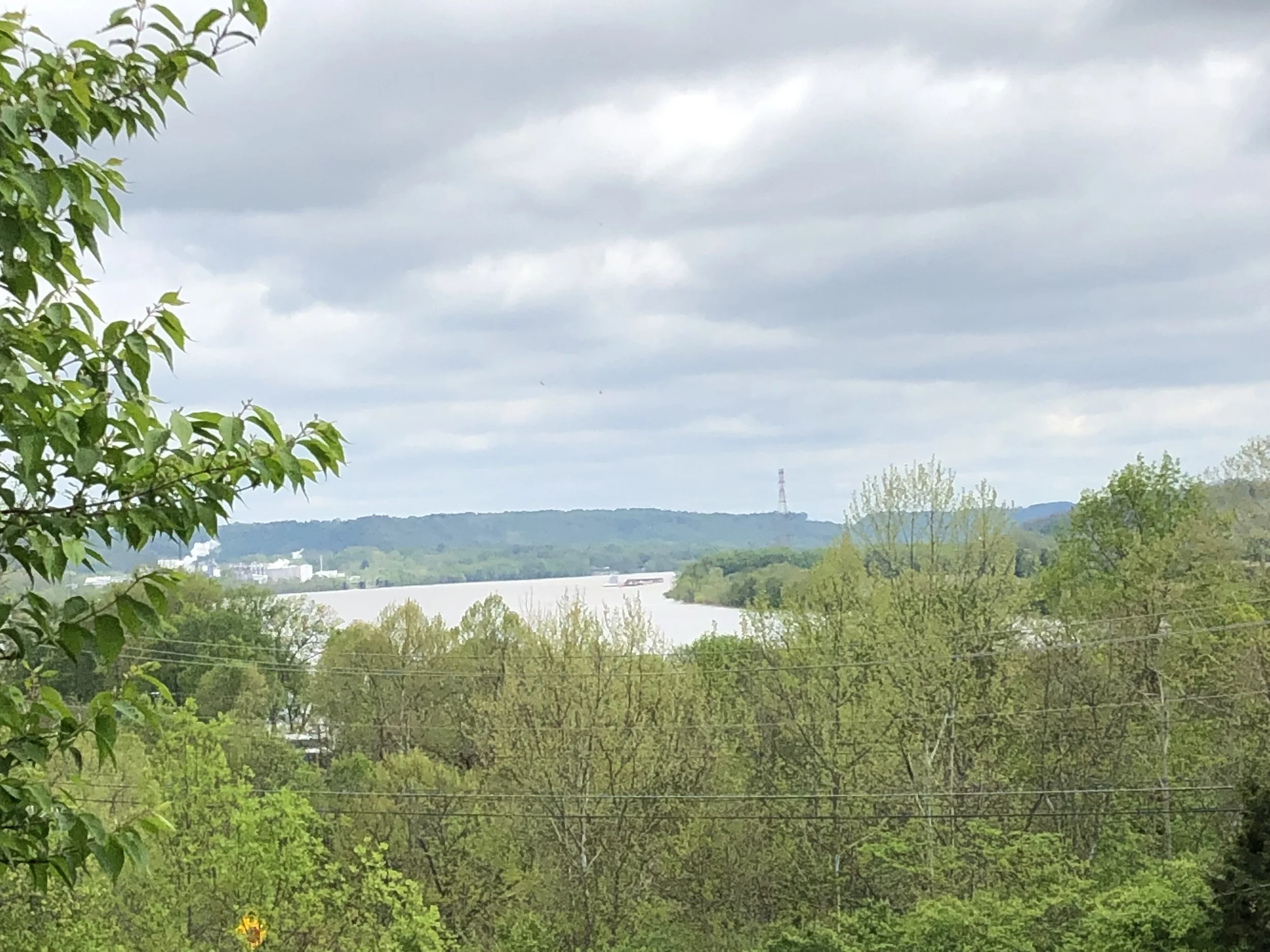 The view from Harrison’s tomb. This is standing in Ohio looking across the river at Kentucky. It reminded me of Alexis de Tocqueville’s vivid description of the stark contrast between free Ohio and slaveholding Kentucky during the 1840s. The passage is quoted in Part IV, Chapter 1 of A Presidents Story . Read it again—I think it’s one of the best arguments ever against slavery.