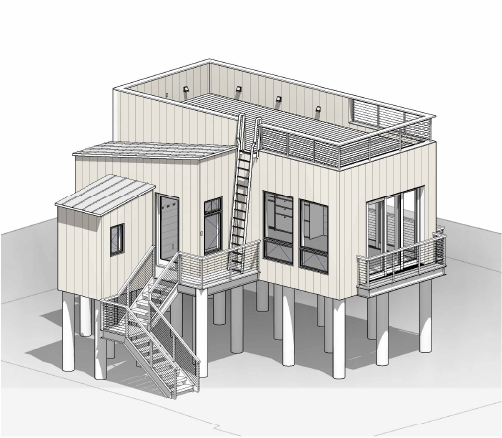CONTEMPORARY FISHING SHACK - ISOMETRIC