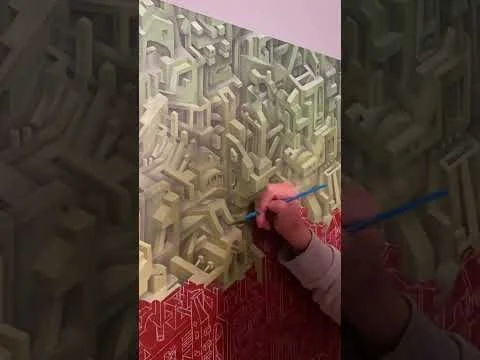 Session 25 #wipartwork #painting #isometric #art #oilpainting #oiloncanvas #artist #timelapse #paint
