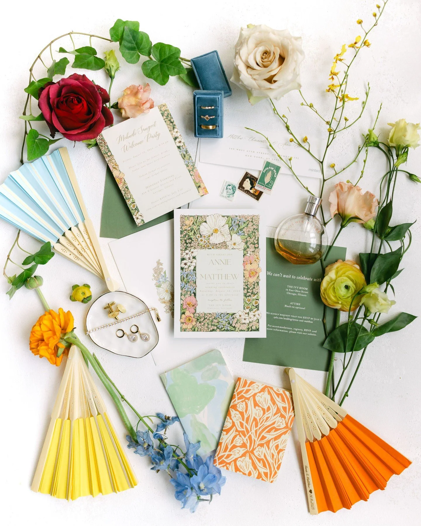 Annie + Matt&rsquo;s details were seriously stunning &mdash; we can&rsquo;t stop staring! 😍 Annie&rsquo;s Indian heritage was beautifully woven into their vibrant, floral dream of a day 🌸🌿. And trust us, you do not want to miss the shoe moments fo