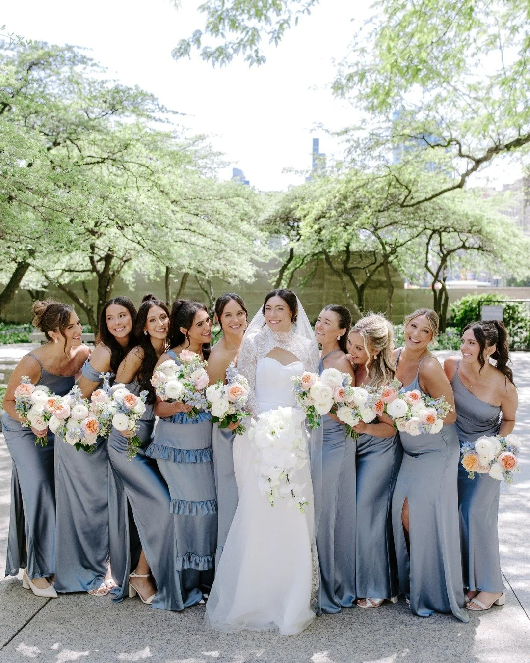 Something blue &mdash; and everything beautiful. 💙 Kelly's bridesmaids brought the perfect pop of color and so much joy to the day!

&bull;
&bull;
&bull;
@kelly_haapala &amp; @__haap__
📸 @kerricarlquist
📋 @olivefineweddings, Olivia Nicoletti
💒 St