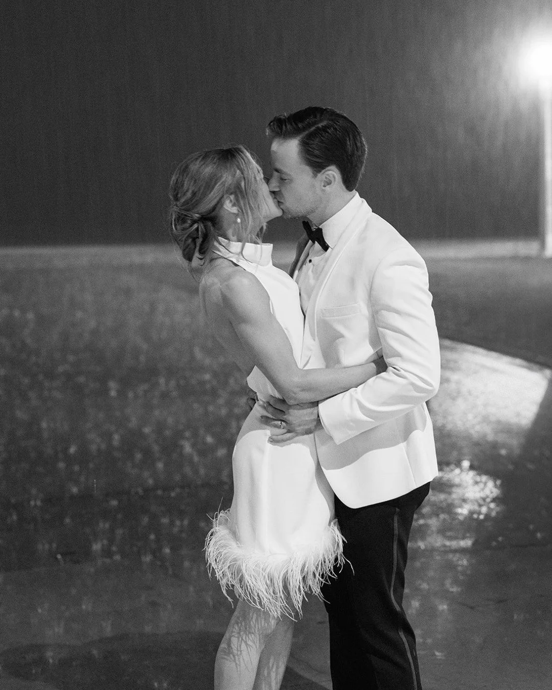 The rain really said &ldquo;let me make this iconic&rdquo; 🌧️💍✨

&bull;
&bull;
&bull;
👰&zwj;♀️🤵🏻&zwj;♂️ @loufryee + @durn_up
📸 @sallyodonnellphotography
📹 @lvi_films
🏡 @totlspecialevents
📋 @olivefineweddings, Kirsten &amp; Olivia
🍽️ @fftchi