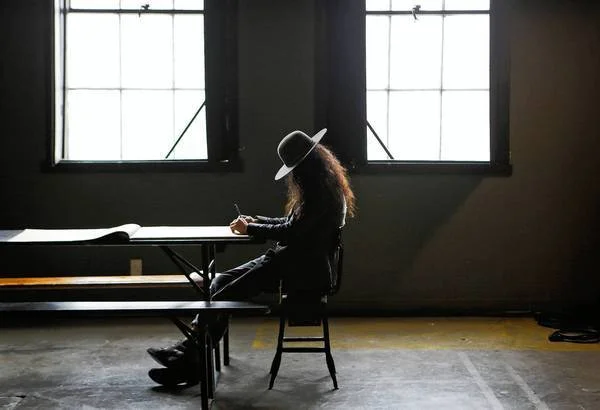 Amanda Demme in her studio in Atwater Village. (Photo courtesy of Anne Cusack, Los Angeles Times)