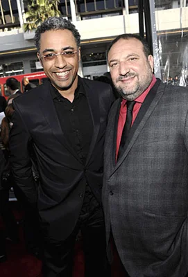 Photo courtesy of Dan Steinberg. Director Sylvain White, left, and producer Joel Silver arrive at the premier of the feature film "The Losers" in Los Angeles on Tuesday, April 20, 2010.