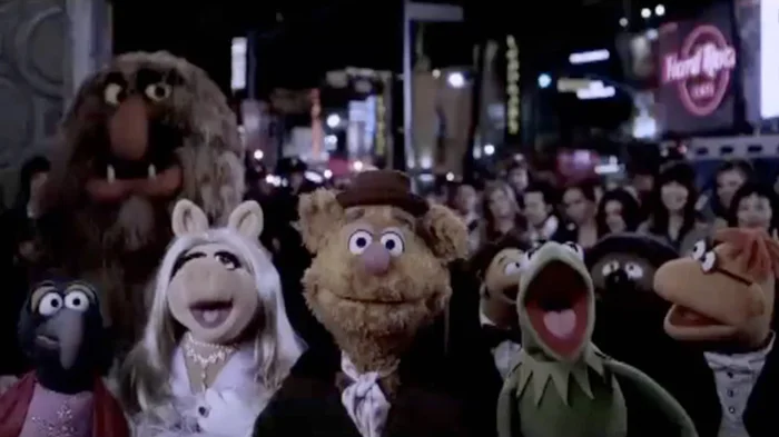 A still from the Muppets film