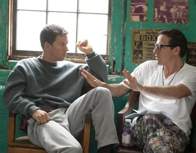 Mark Wahlberg and David O. Russell on the set of “The Fighter.” (Photo courtesy of Jojo Whilden / Paramount Pictures)