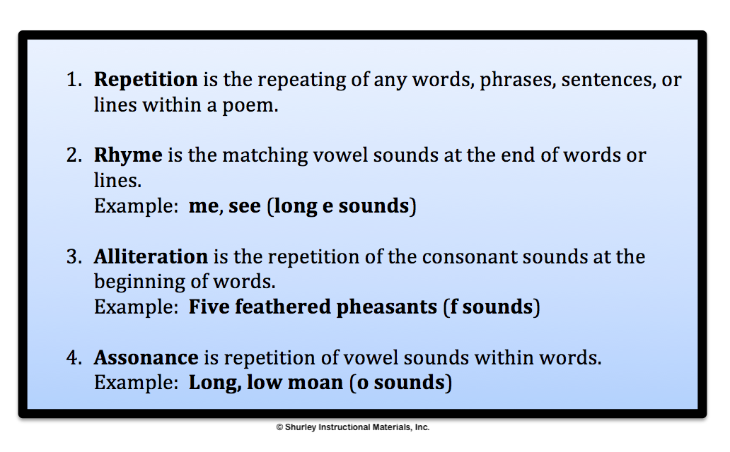 literary devices in speech sounds