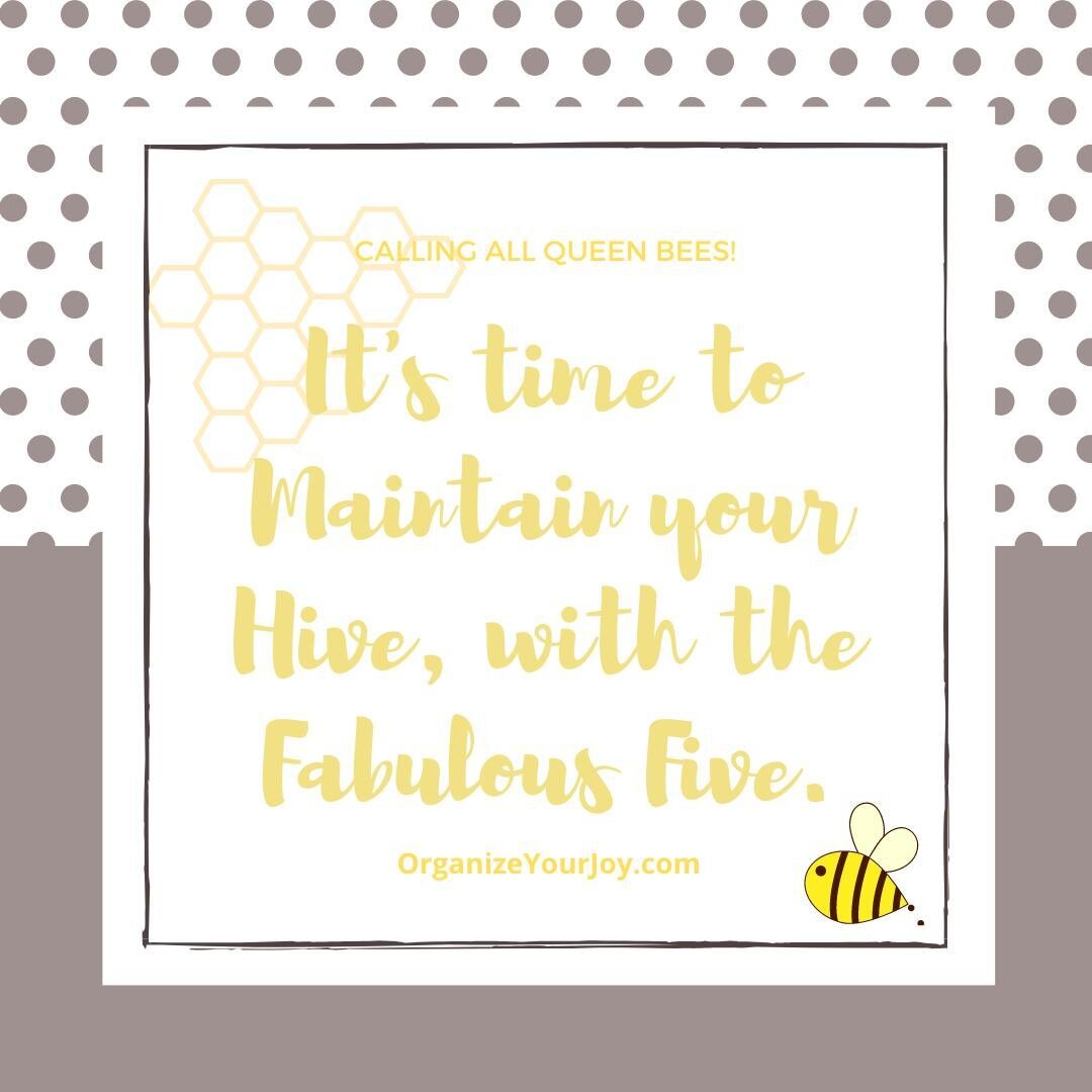 ✨ Embrace the Fabulous Five habits with me on the Organize Your Joy podcast! Let's maintain our hives and create homes filled with love, intention, and joy. 🐝💖 #OrganizeYourJoy #FabulousFive #HomeSweetHome