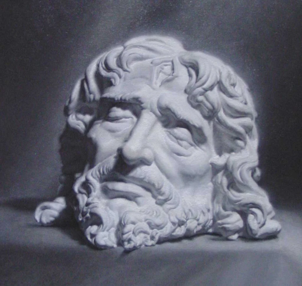 black and white painting