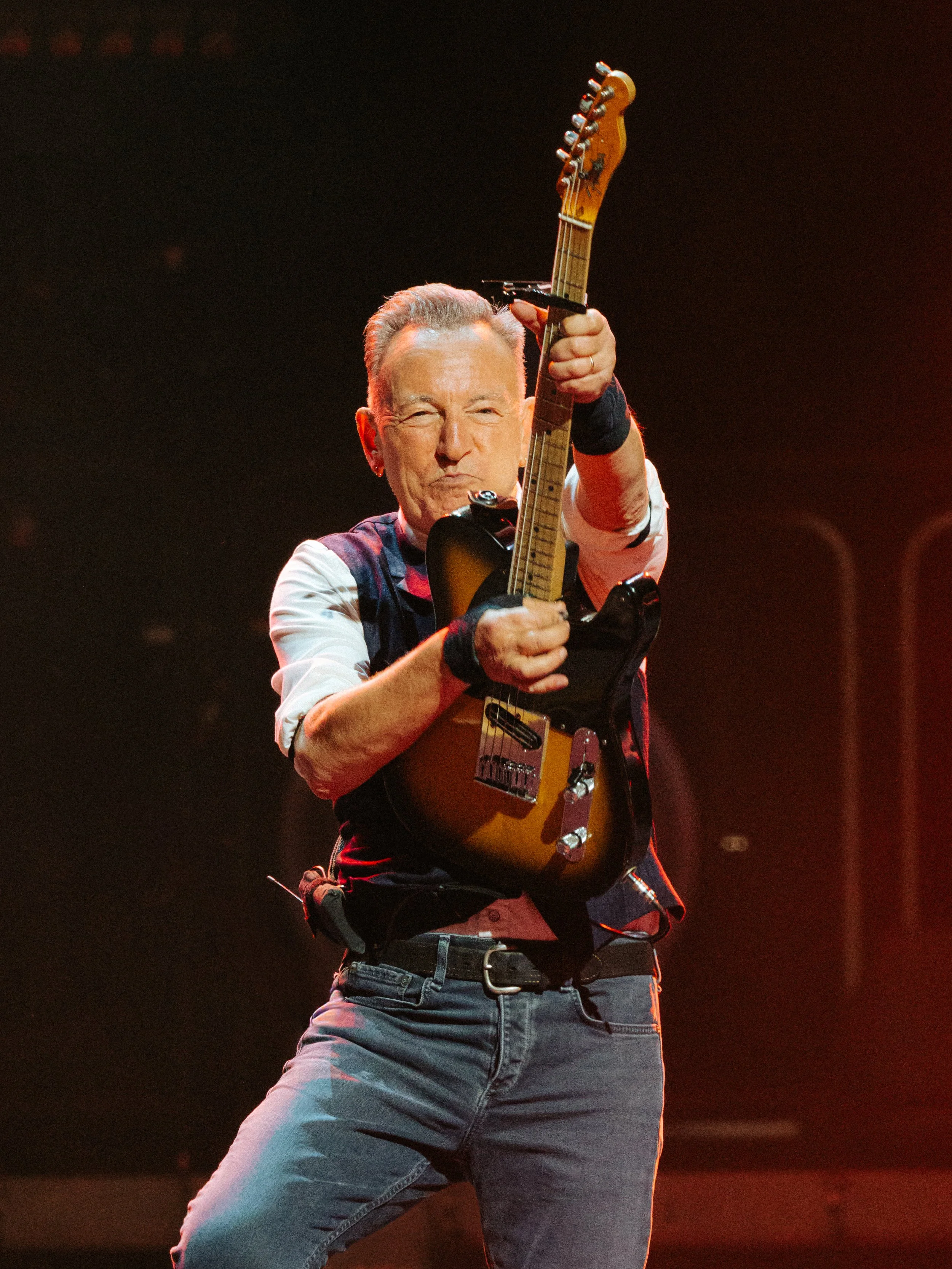 Bruce Springsteen rocking out at Chase Center