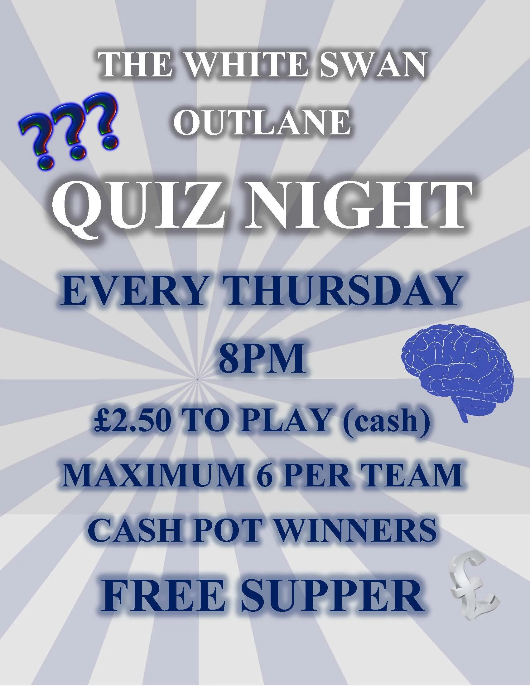 QUIZ NIGHT — The White Swan Bar & Kitchen