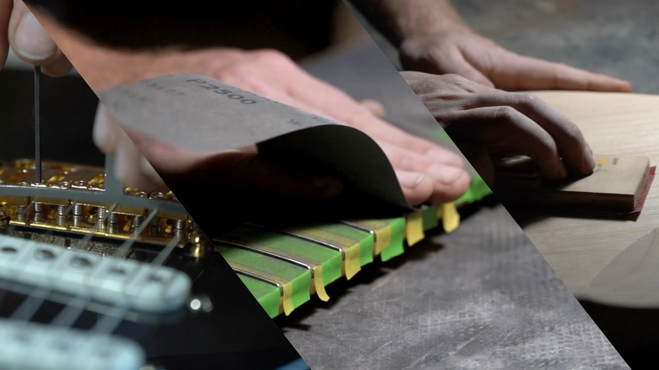 Electric guitar setup in Austin, TX adjusting action, intonation, and neck relief