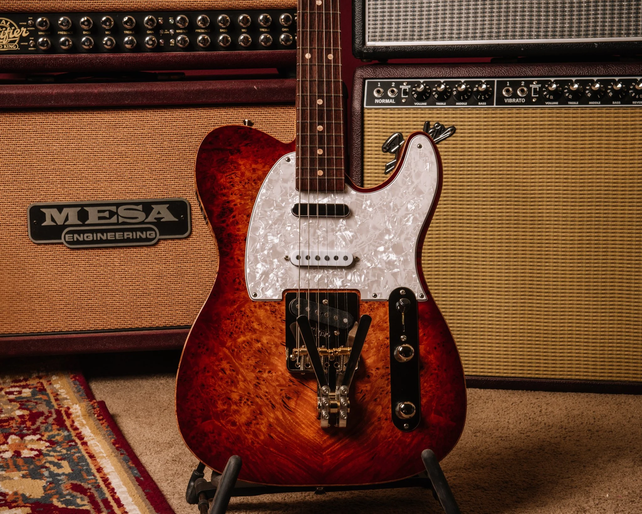 Amber Burst Burl Broadwing Custom