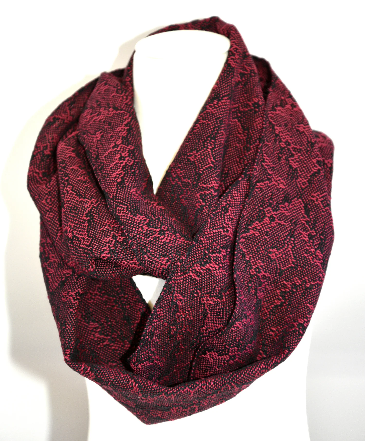 HandwovenCottonScarf_BurgundySnakeskin_ThreefoldDesigns1.jpg