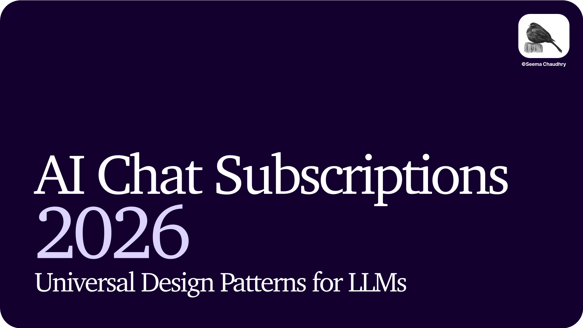 AI Chat Subscriptions: Universal Design Patterns for LLMs
AI subscription experiences are becoming a defining part of product design, not just a pricing decision. As AI products mature, the real opportunity is not simply to offer tiers, but to design