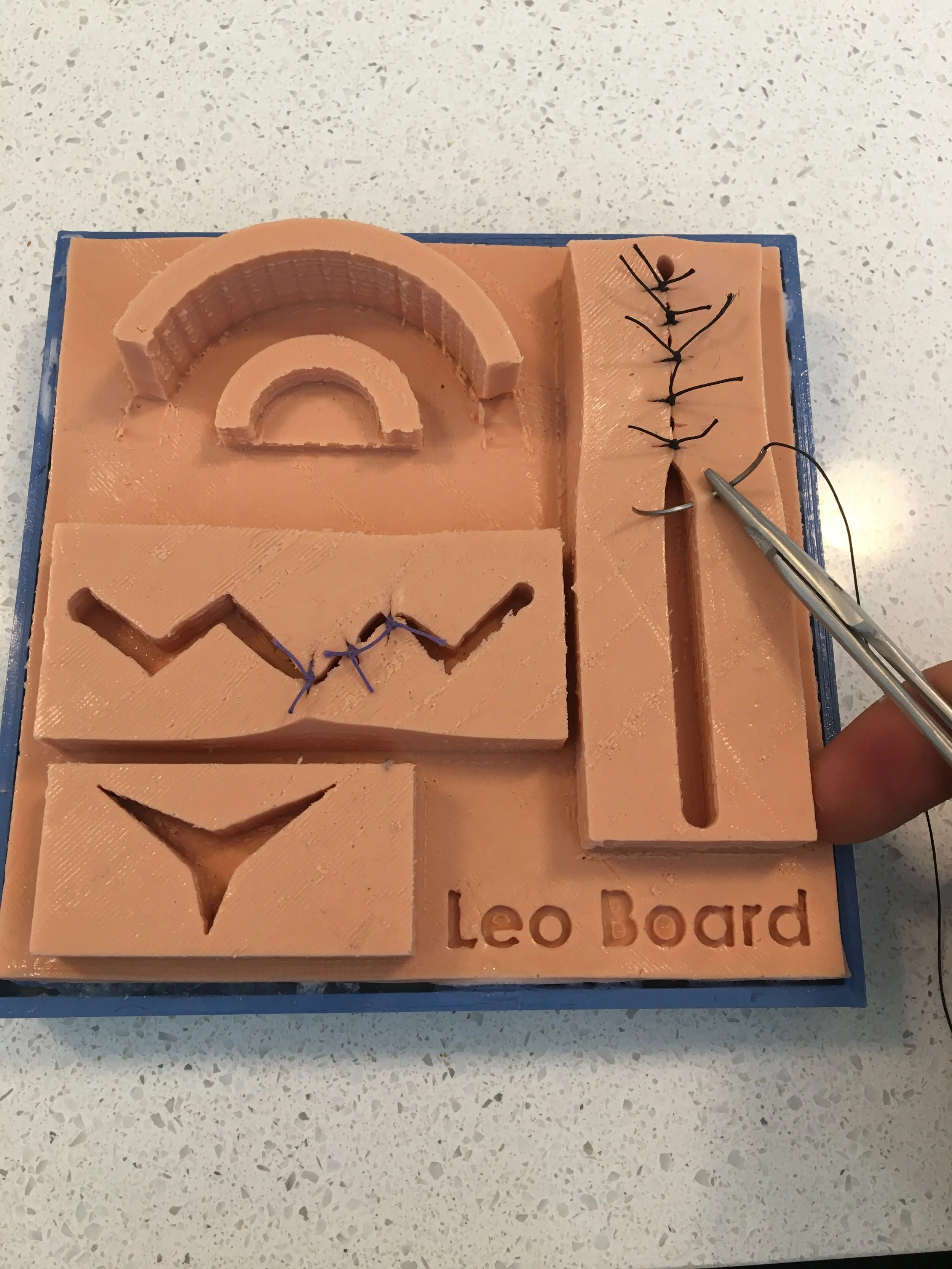 Image 6: Clockwise - Straight, Star, and Sawtooth lacerations.