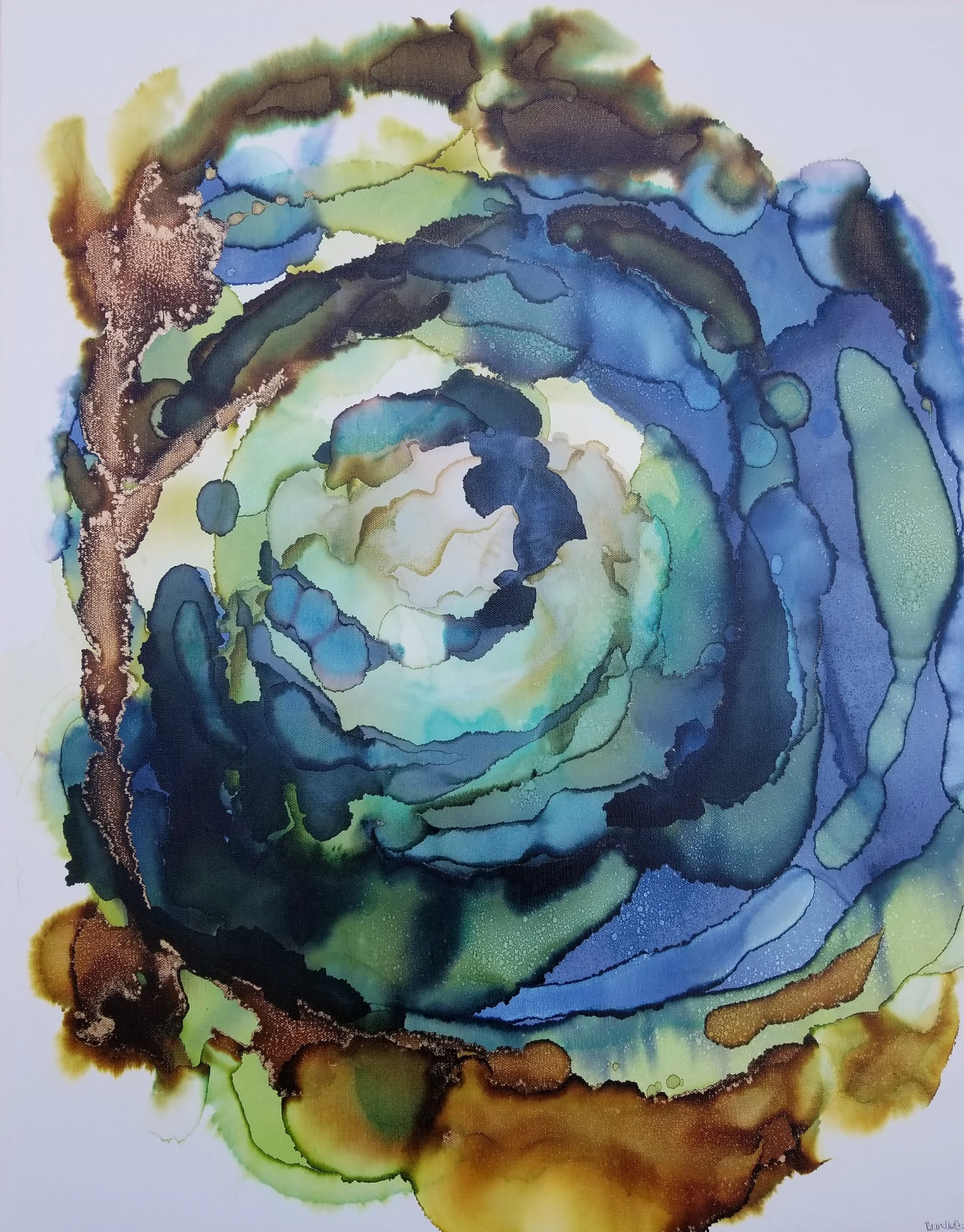  30” x 24”. alcohol ink on canvas  $275 