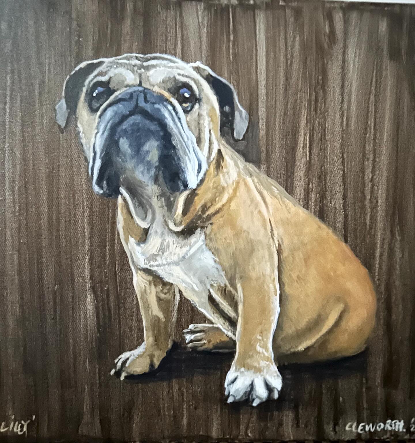 In celebration of #nationalpetday here is a painting I did of my neighbors beautiful pet English Bulldog &ldquo;Lily&rdquo;

Sometimes cars are not the only thing I get commissioned to paint. Let me know what you think. 

Interested in a commission p