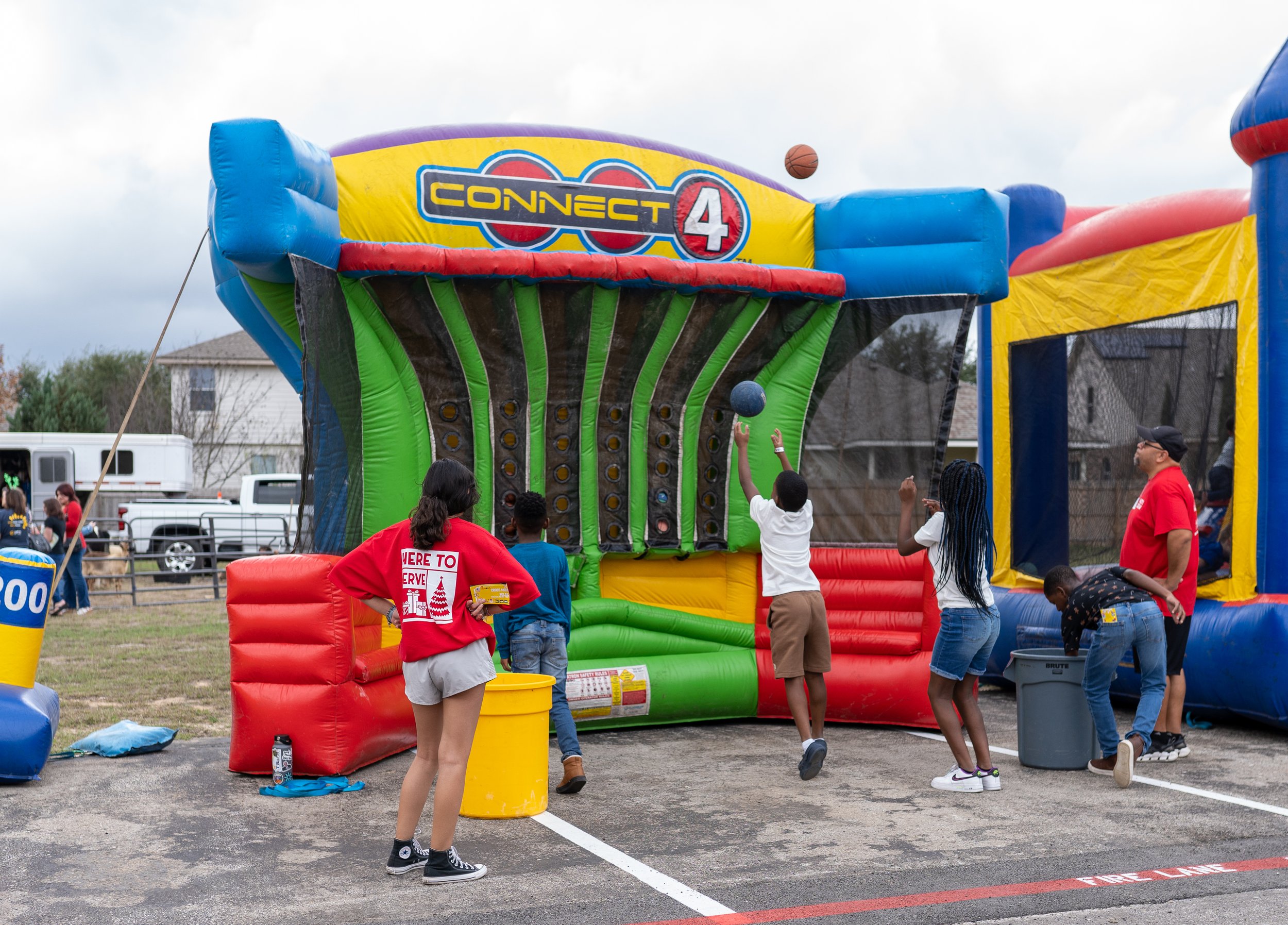 bouncy houses at event