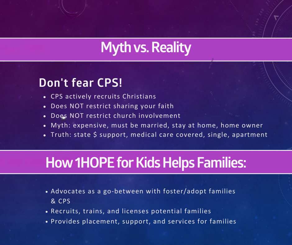 Foster Care Myth Vs. Reality — 1HOPE for Kids