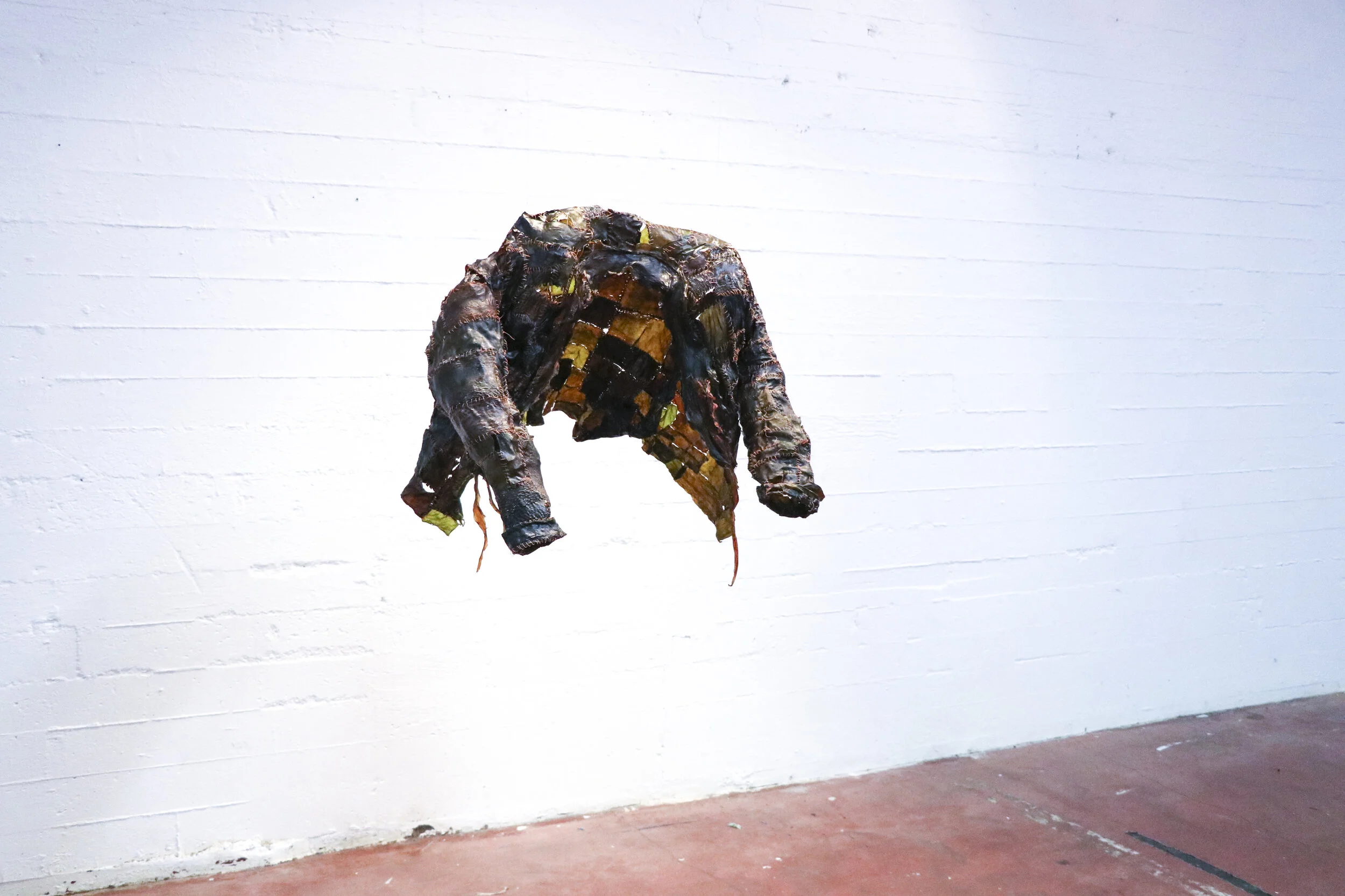 Necro Jacket 2017  Kelp, foraged fishing line. Collaboration with Samantha Canovas (Brazil)