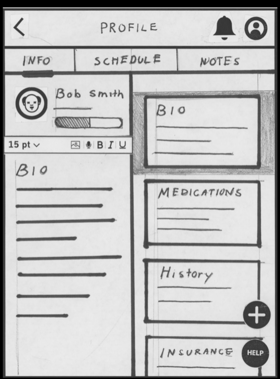 Note Taking + Resident Profile