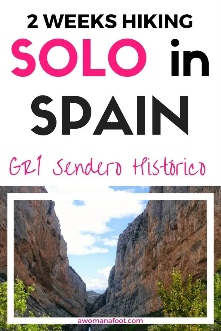 2 weeks female and solo along Spain's GR1 trail Sendero Histórico. awomanafoot.com
