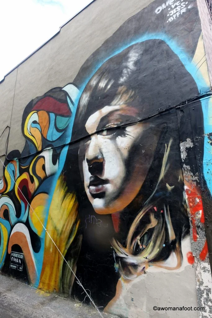 Montreal Street Art: Wander through the streets of Montreal and be awed by the fantastic street art. | Urban art | Murals | Quebec | Canada | Cultural Travel | awomanafoot.com