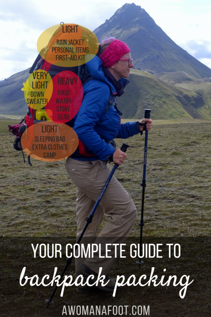 How to pack your hiking backpack to ensure comfort and safety. | #hiking | #backpacking | #camping | #hikingtips | backpack packing | #hiking101 | hiking tips | awomanafoot.com