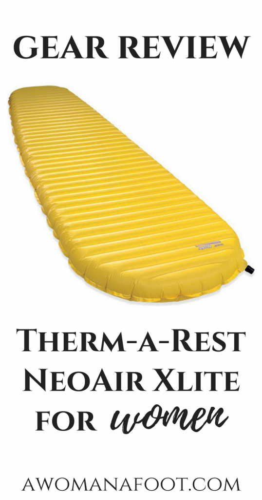 Do you want to lighten your backpacking load up a bit? Is the ultralight Therm-a-Rest NeoAir XLIte pad worth the money? Read my review to find out! awomanafoot.com | #gear #hiking #backpacking #camping #Sleepingpad #sleepingmat