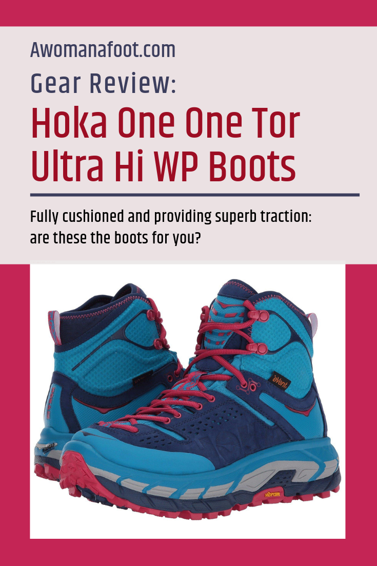 Gear review - are HOKA One One TOR Ultra Hi hiking boots for you? I know they are the perfect hiking boots for me! Check what is so special about them and why I love them so. | Awomanafoot.com | #Gear | #Hiking | #Boots | #FemaleHikers | Hiking boots for women | Hiking boots review | #HokaOneOne | Which hiking boots should I buy? | Best hiking boots for women |