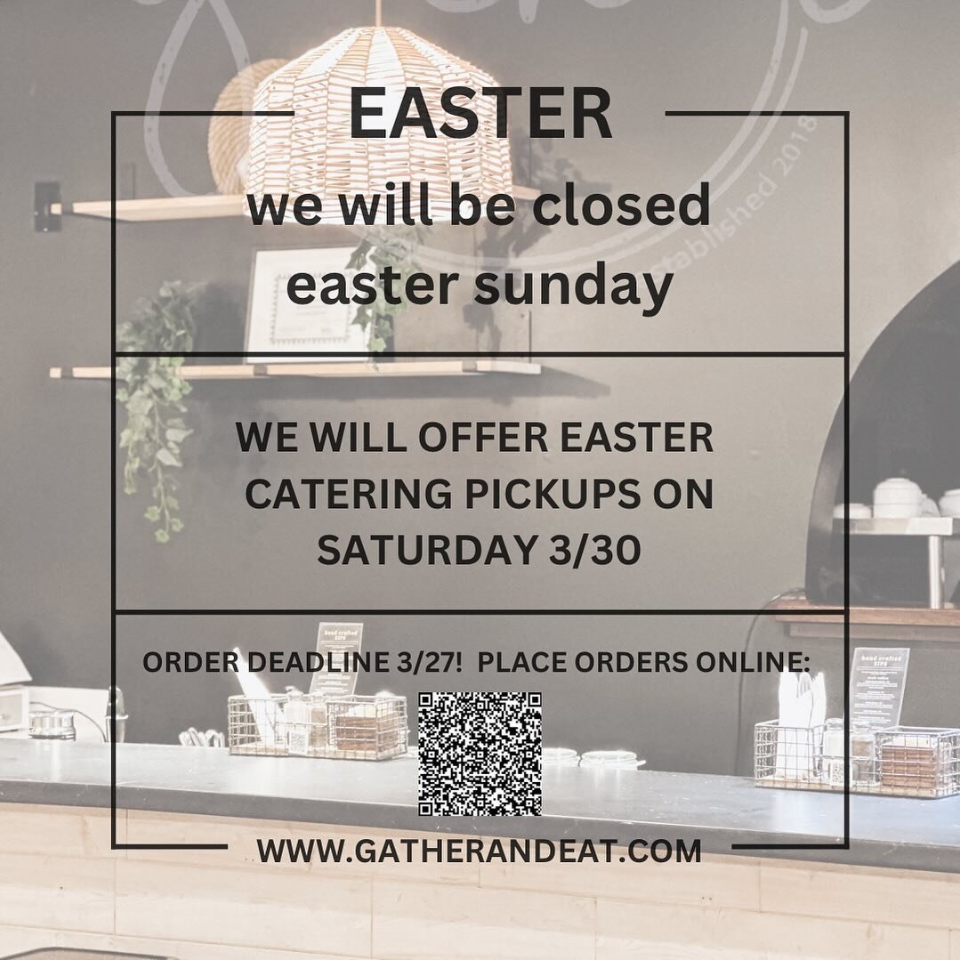 We take Easter Sunday to rest and recharge with family. We hope you can do the same! We are taking pre-orders for Easter Saturday pickups! Scan or click link in bio! Deadline to order is 3/25 for Easter!